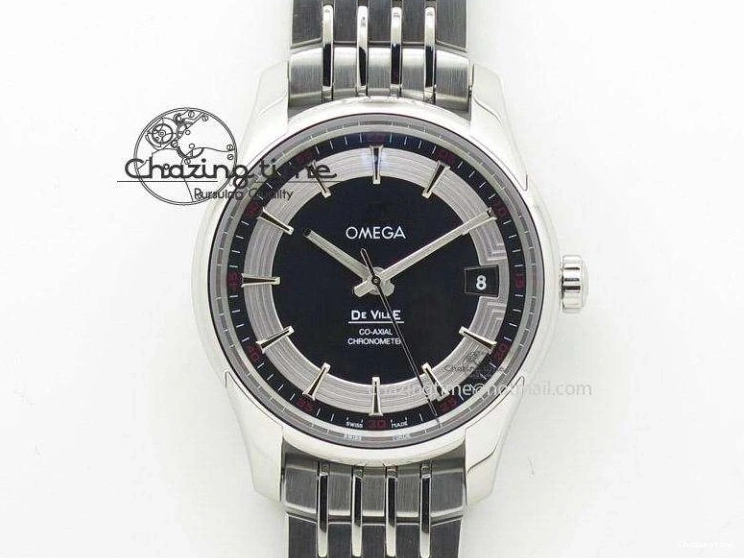 0402 De Ville SS RXW 1:1 Best Edition Black Dial on SS Bracelet A2892 (Free Leather Strap) Sporty 8017